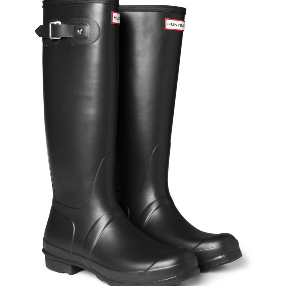 Black Tall Hunter Boots